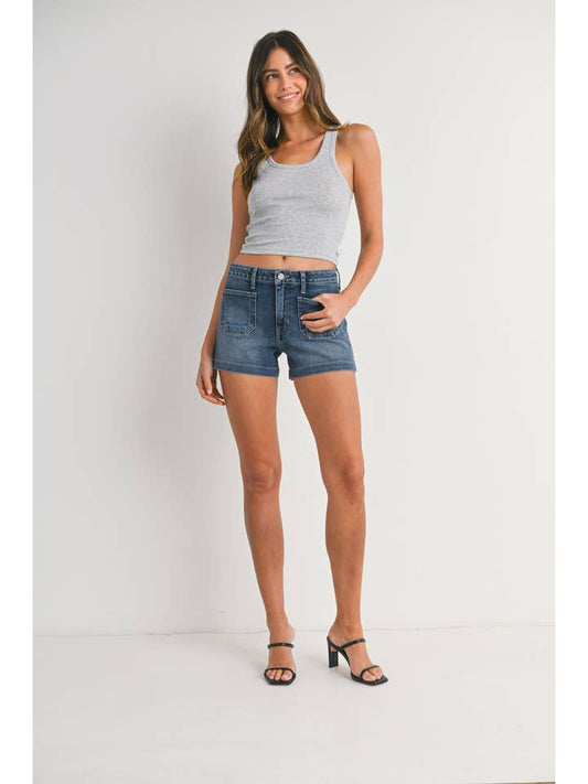 Patch Pocket Denim Short - Medium