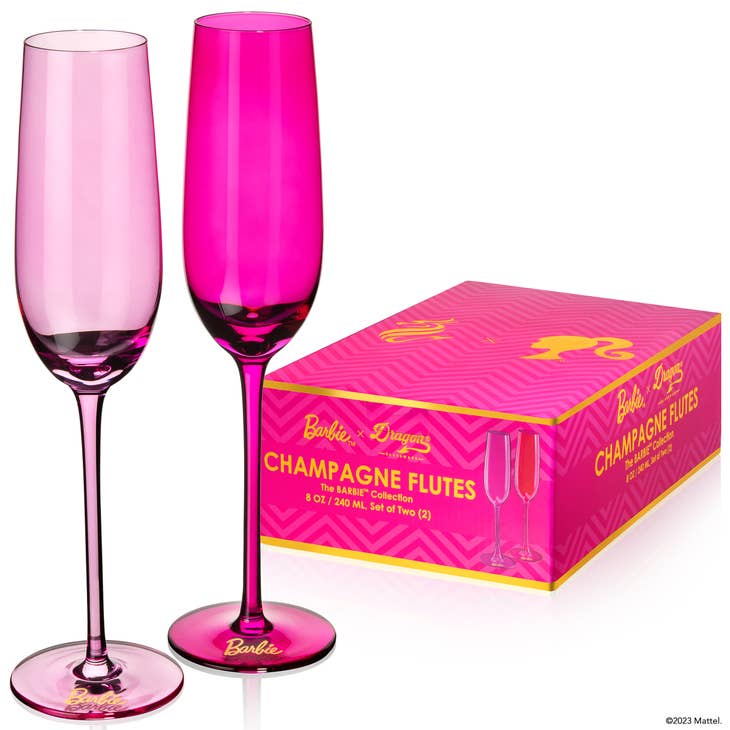 Barbie Champagne Flutes - Pink