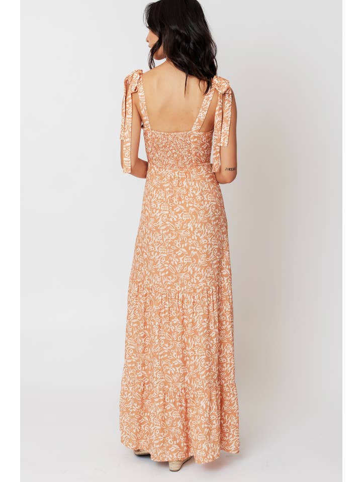 Tiered Maxi Dress - Light Brown