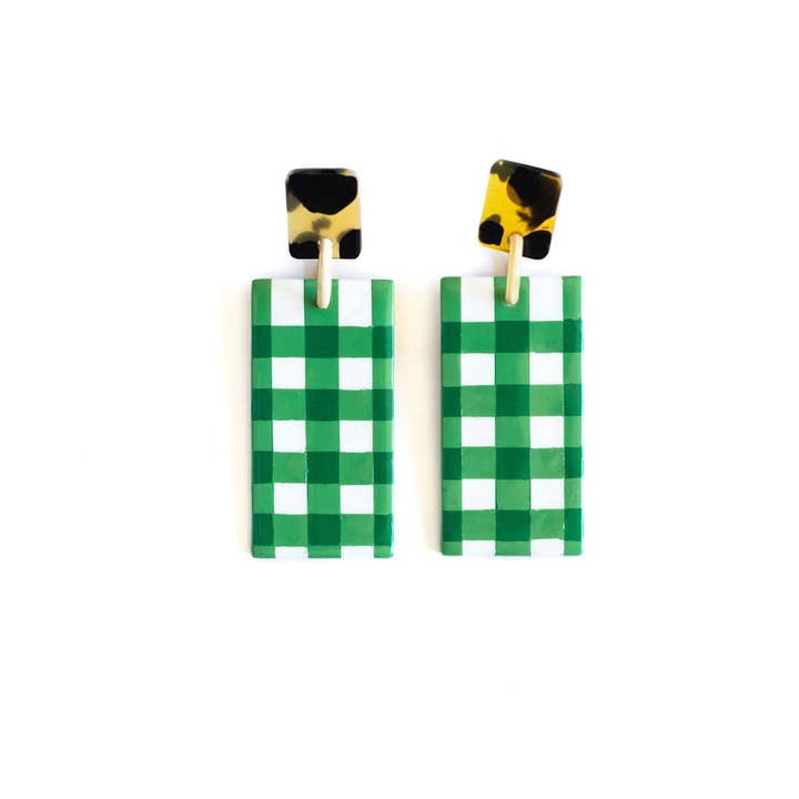 Grass Green Cabana Earrings