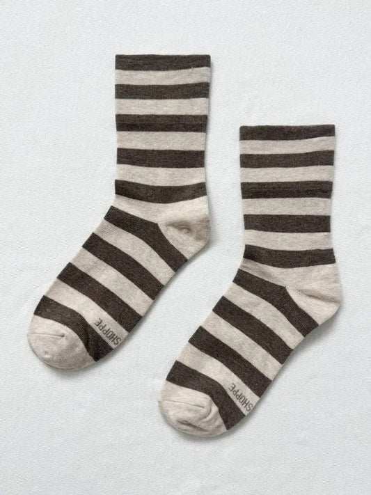 Wide Wally Socks - Brown