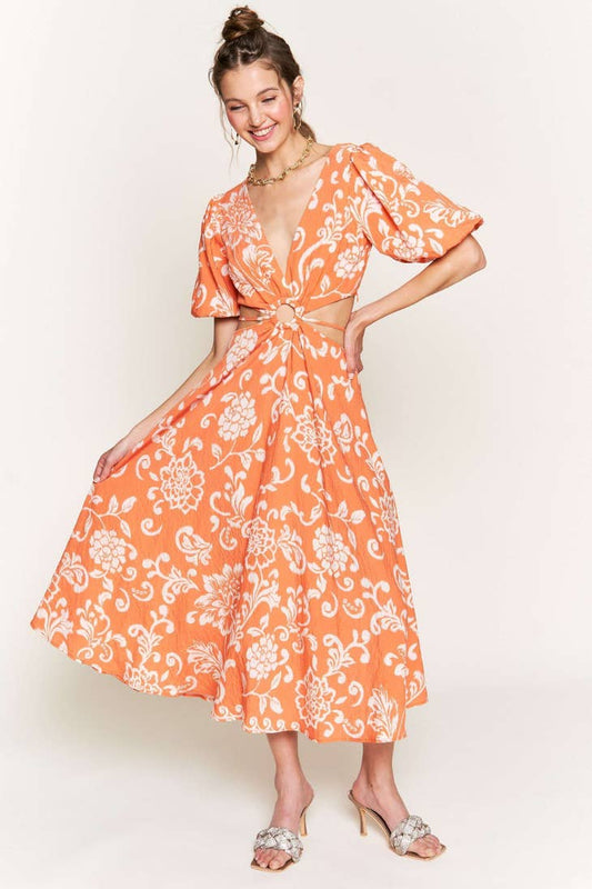 Midi Dress - Orange - Final Sale