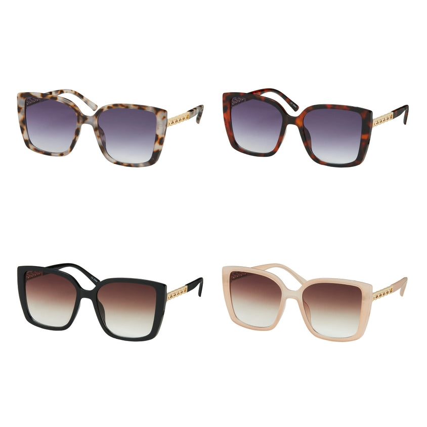 Chain Temple Sunglasses - Square