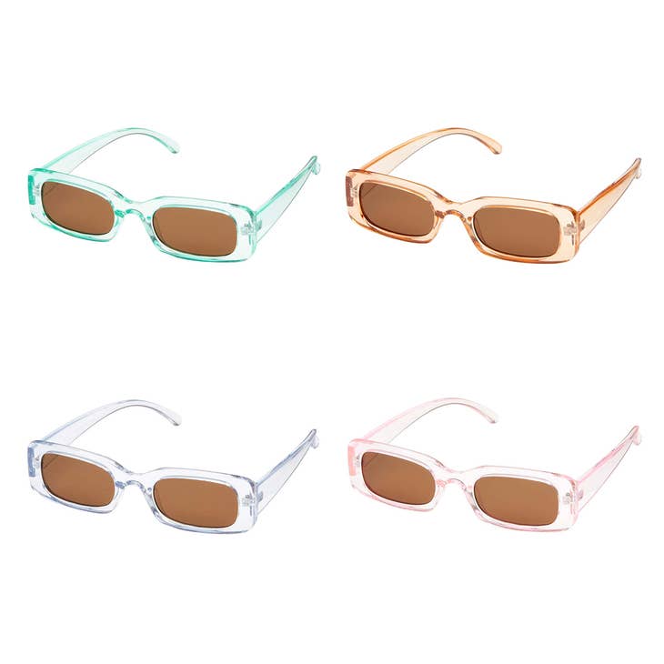 Colored Clear-Rim Sunglasses