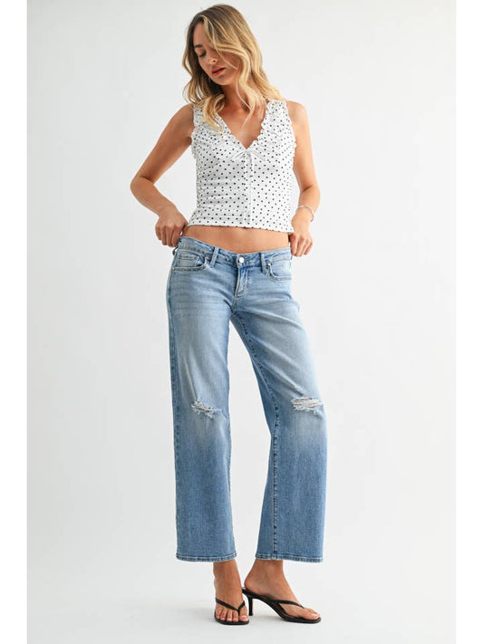 Super Low Rise Relaxed Jean - Light
