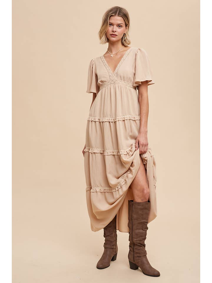 Tiered Maxi Dress - Natural Sand