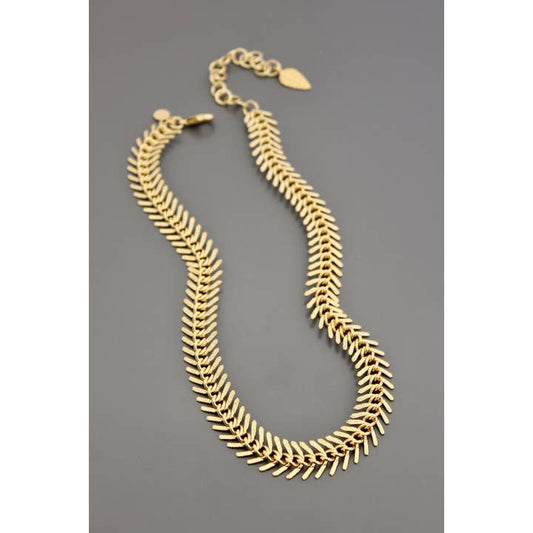Fish Bone Chain Necklace