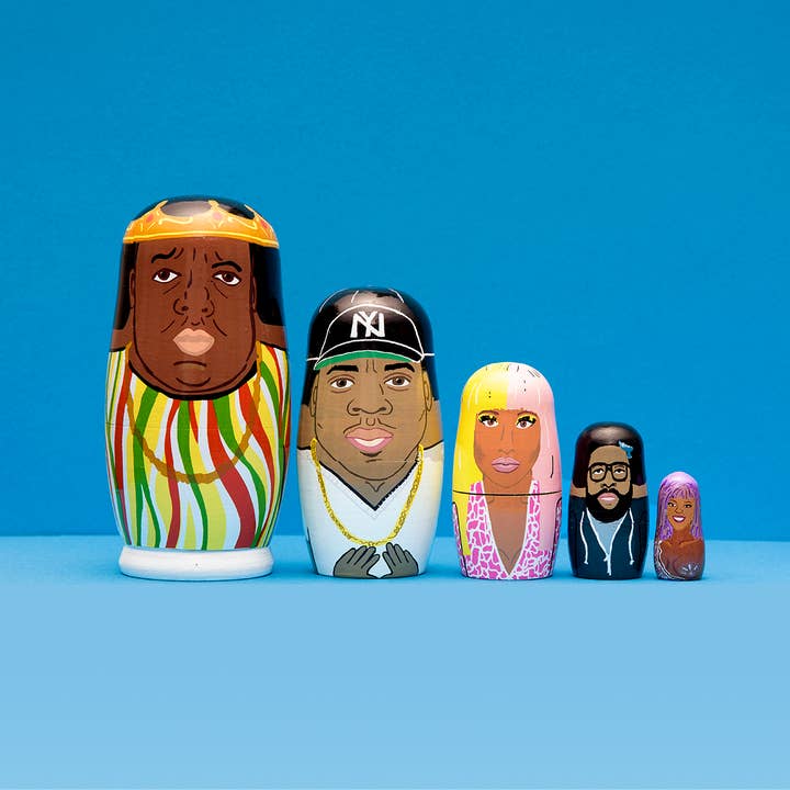 East Coast Rappers Wooden Nesting Doll Set