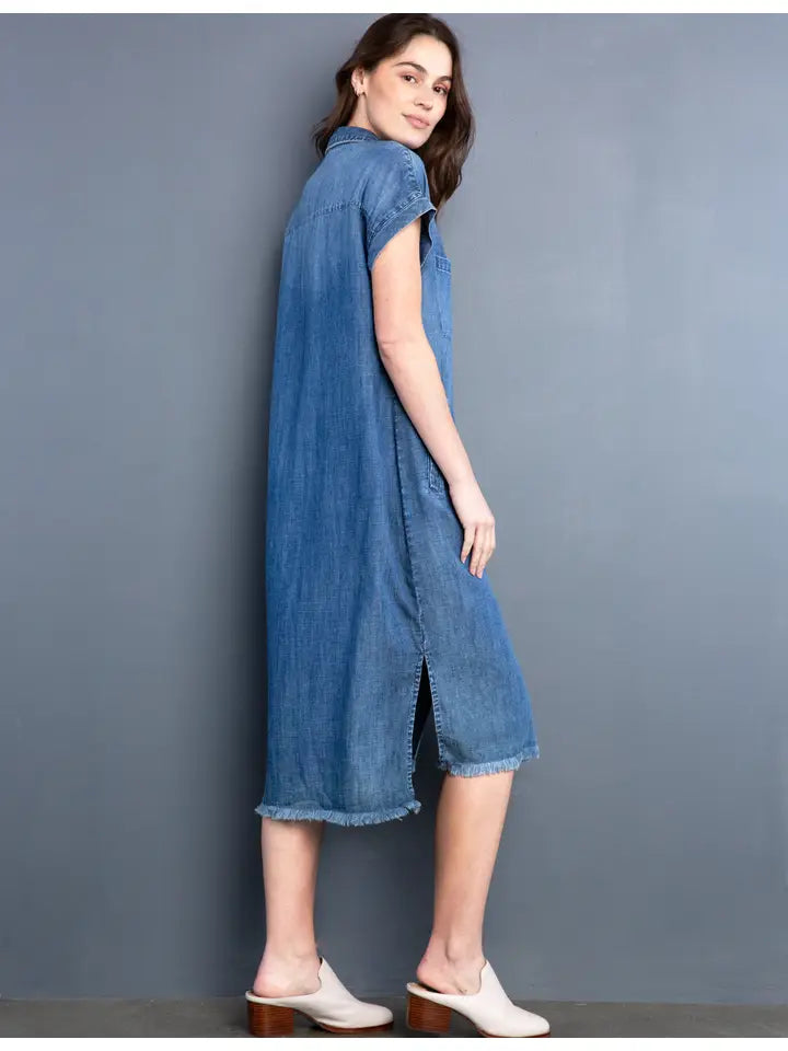 Soft Denim Dress - Denim