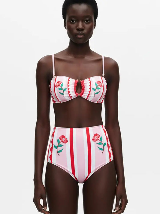Reversible Two-Piece Swimsuit - Jungle Rose