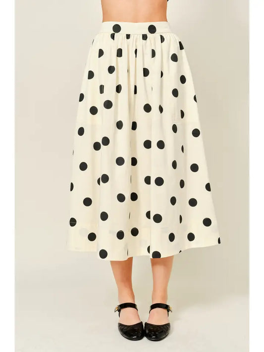 Midi Full Skirt - Dot
