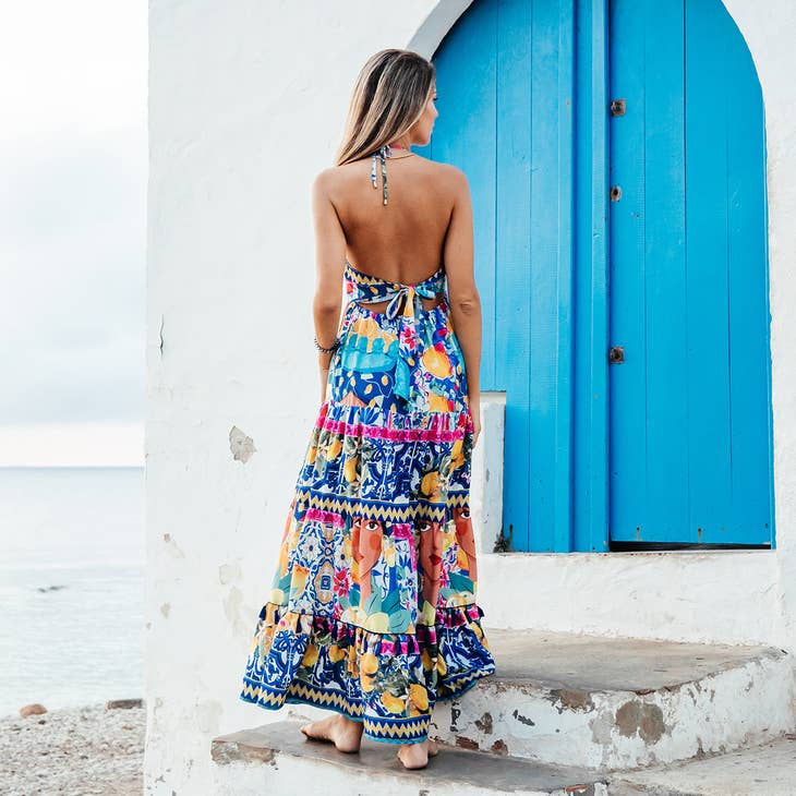 Amalfi Halter Maxi Dress