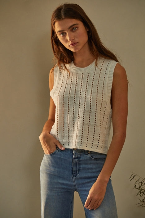 Willa Vest Top - Ivory