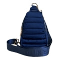 Eliza Quilted Puffy Sling - Navy