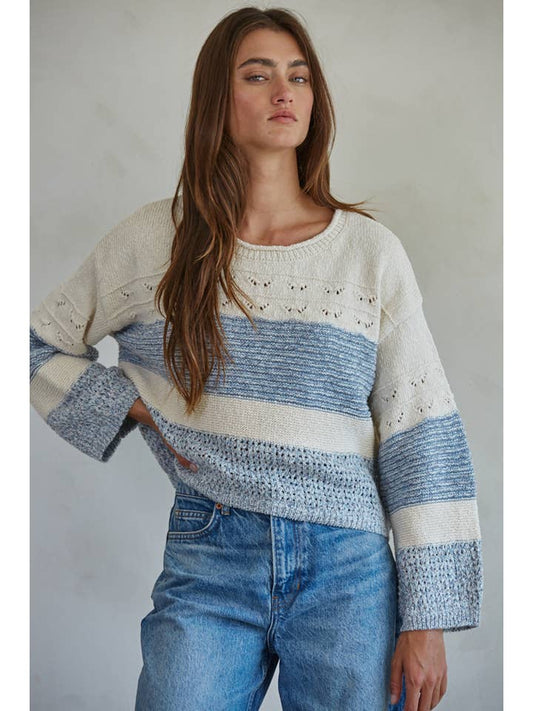 Talia Sweater - Natural Blue