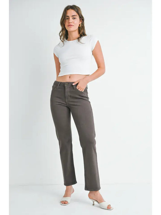 The Clean Mid Rise Straight - Brown