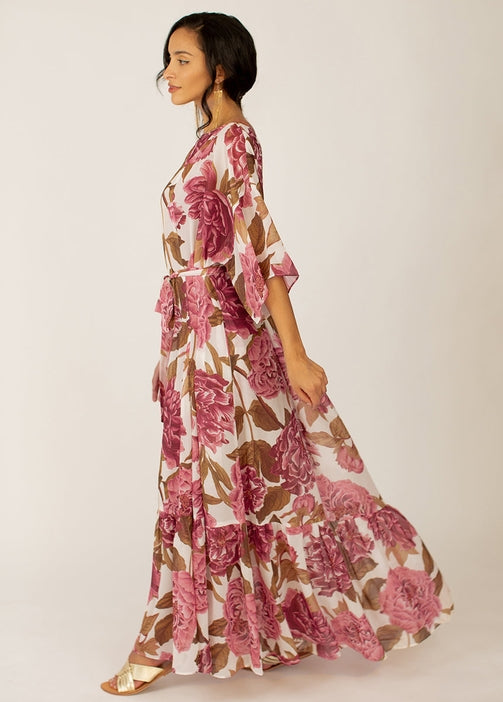 Severine Dress - Bougainvillea Floral