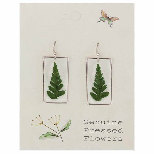 Dried Floral Earrings - Cottage Fern