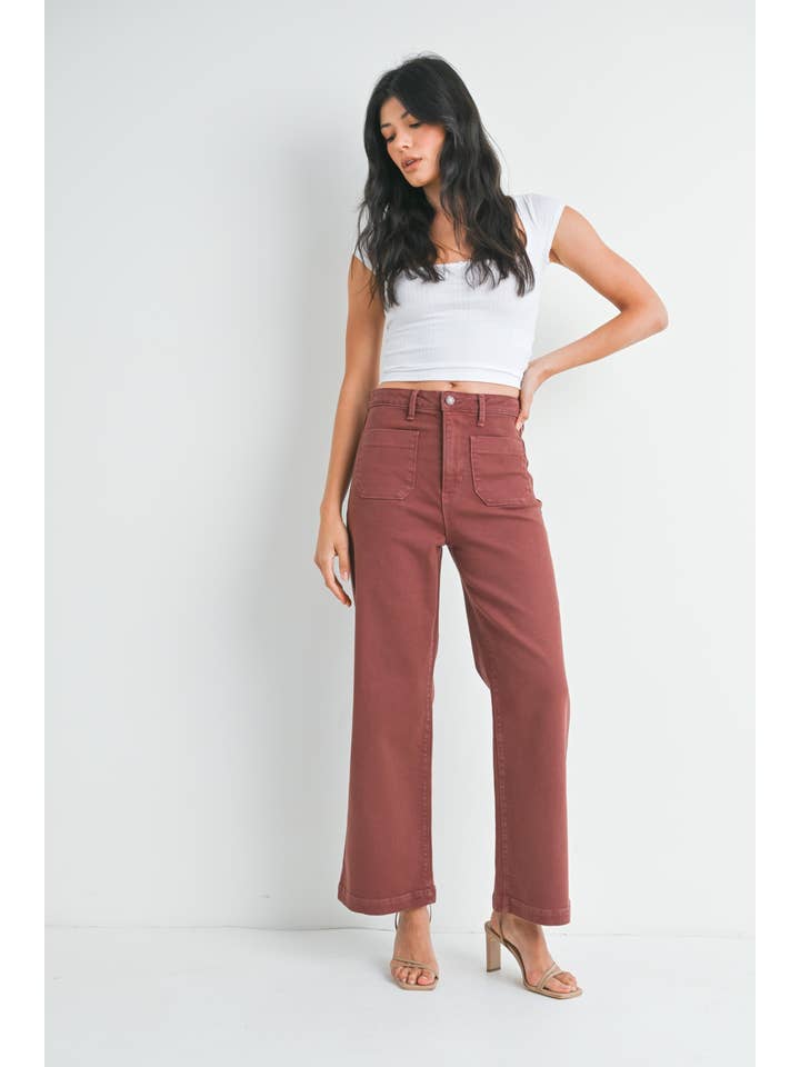 Patch Pocket Wide Leg - Bronze