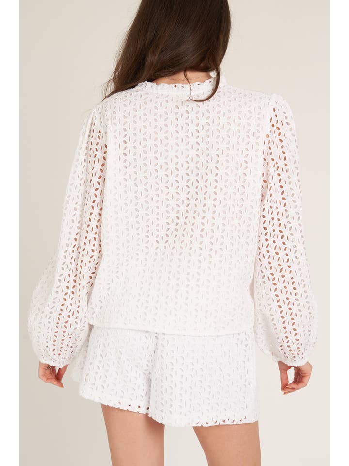 Eyelet Blouse - White