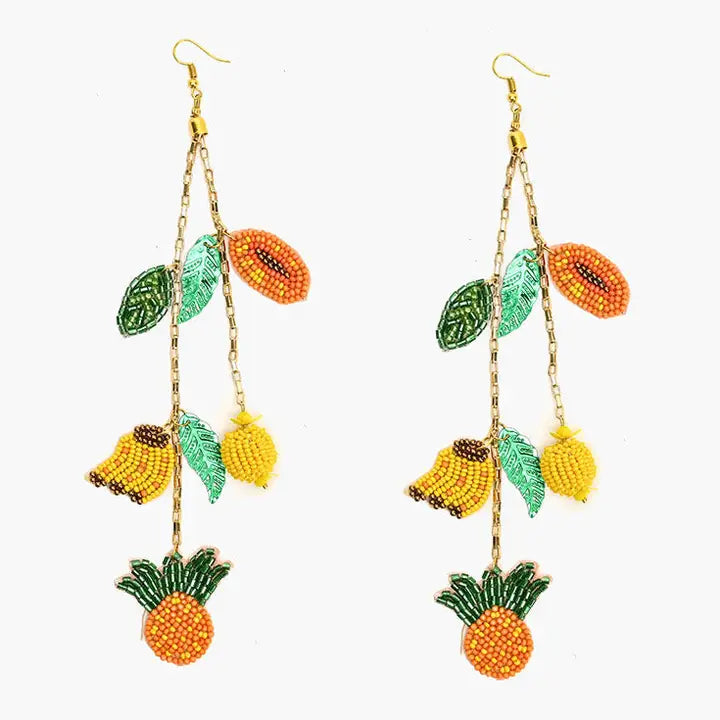 Fruits Hanging Beaded Earrings