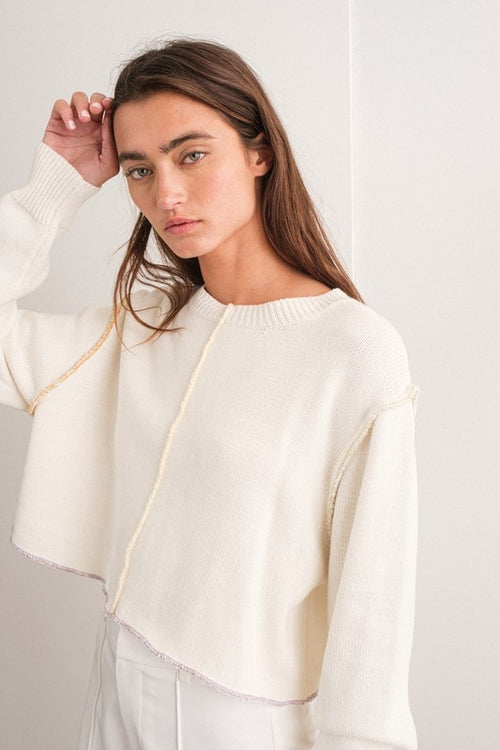 Cropped Sweater - Ivory