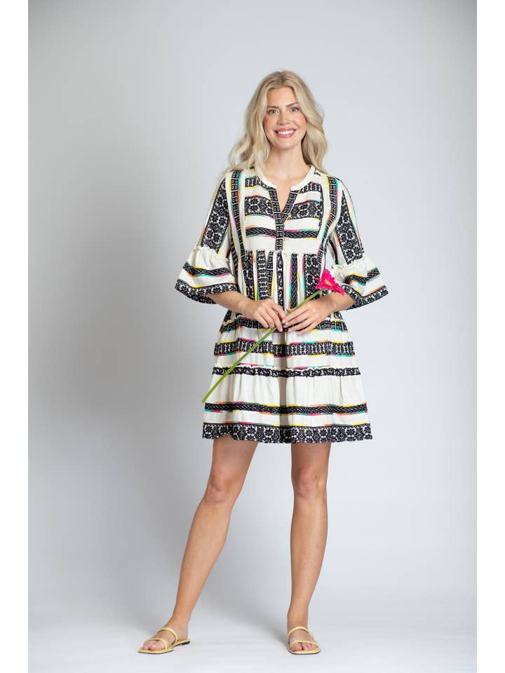 Tiered Tunic Dress - Multi - Final Sale