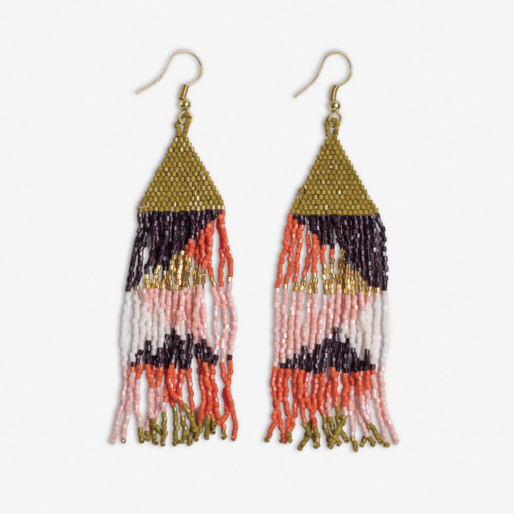 Brittany Beaded Fringe Earrings - Jaipur