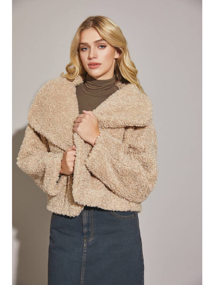 Faux-Fur Jacket - Taupe