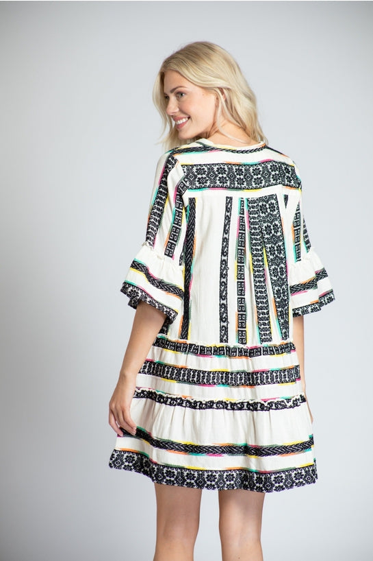 Tiered Tunic Dress - Multi - Final Sale