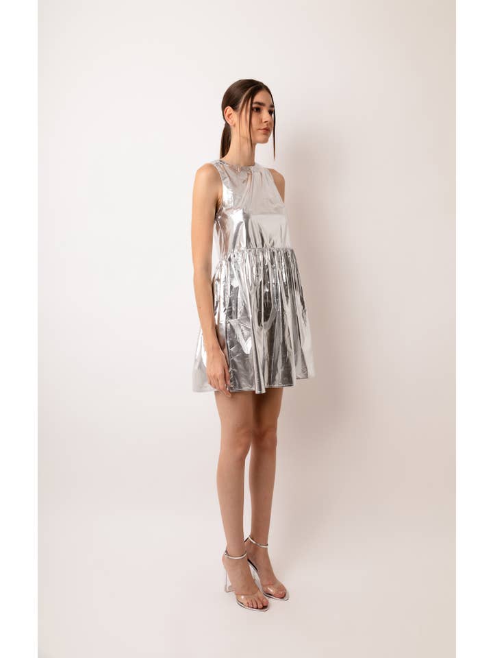 London Mini Dress - Silver