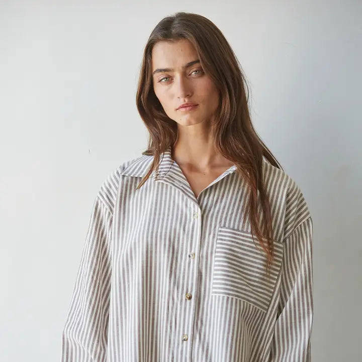 Vincent Button Down - Chocolate