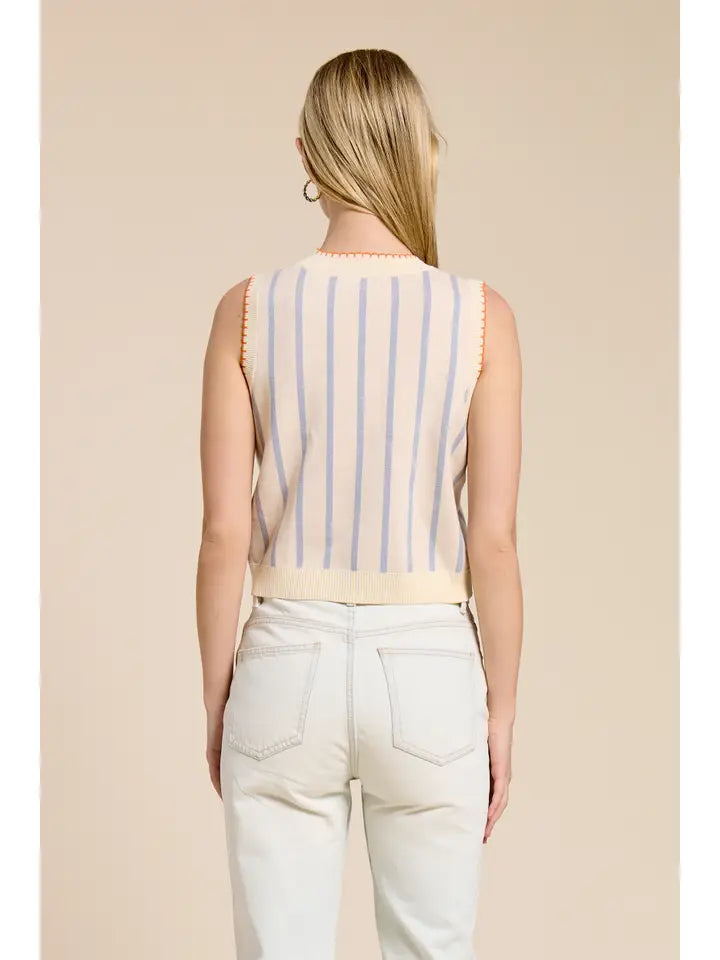 Café Riviera Sweater Vest Top