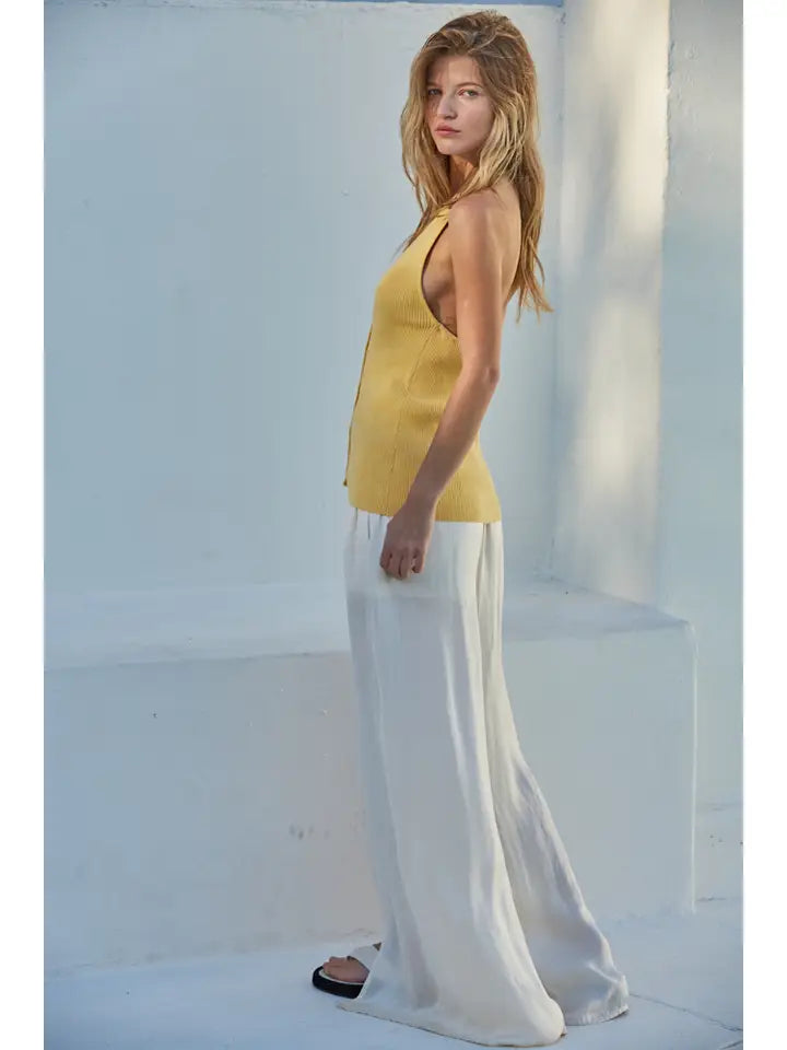 Halter Vest Top - Honey