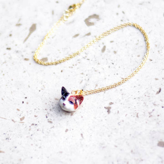 Tiny Cat Necklace - Calico