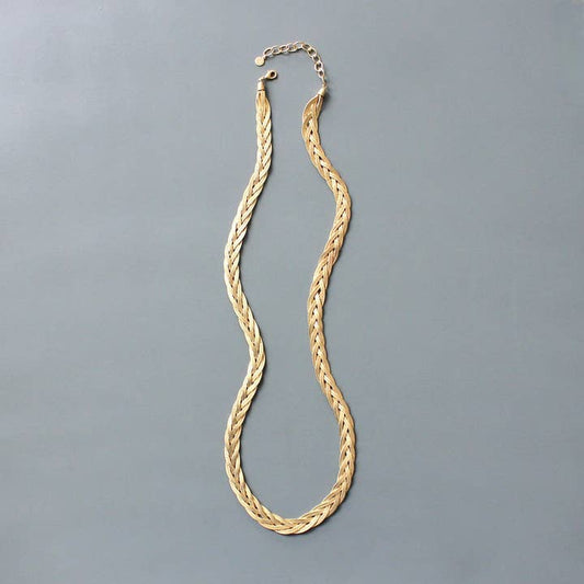 Braided Herringbone Chain Necklace