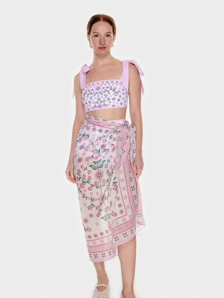 Beach Sarong Wrap - Pink Blossom