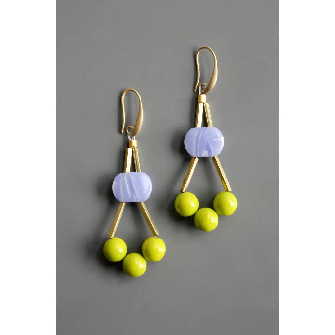 Citron Geometric Earrings