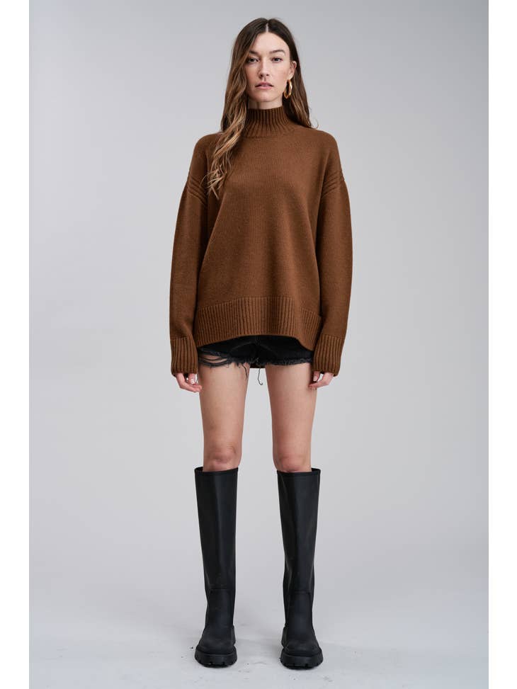 Caserta Cashmere Sweater - Wren Brown