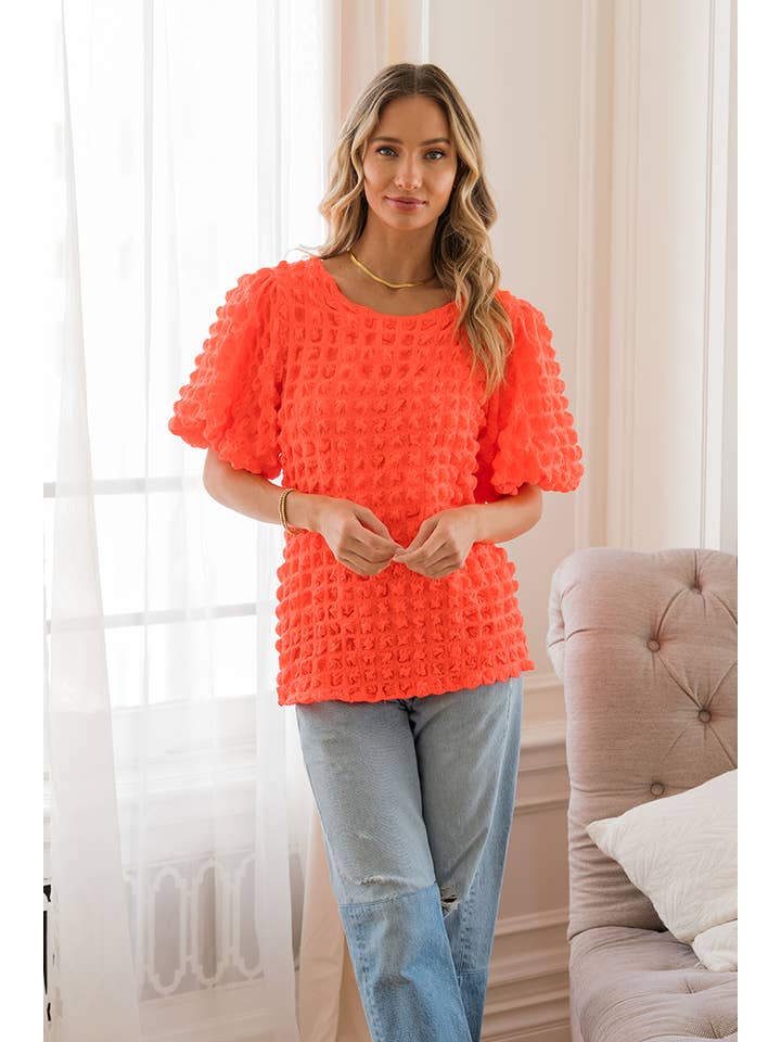 Bubble Bishop Top - Neon Orange