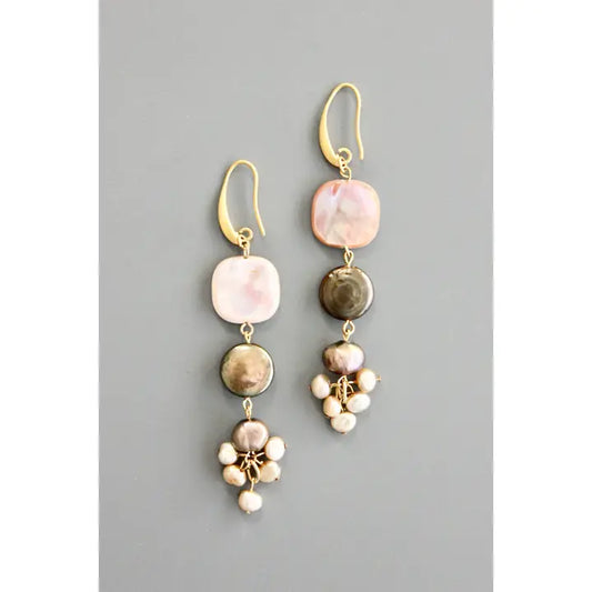 Pearl Cluster Earrings