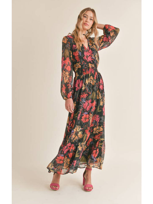 Among The Stars Maxi Dress - Black Multi