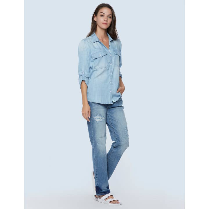 Boardwalk Shirt - Denim Seaside