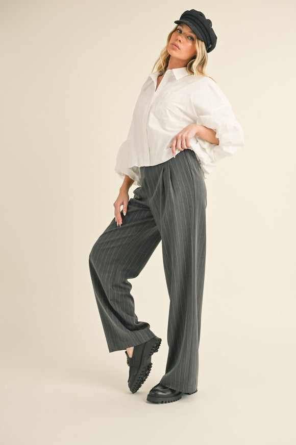 Bubble Sleeve Button Down - Off White