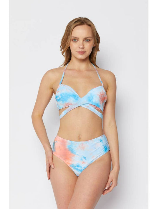 Moulded High Waisted Swimsuit - Dream Coral