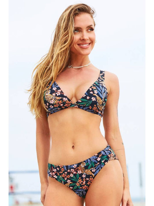 Bikini Set - Black Floral and Tiger