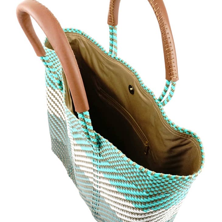 Hannah Resort Tote Bag - Olive Stripe