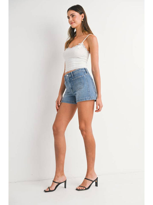 Patch Pocket Denim Short - Light