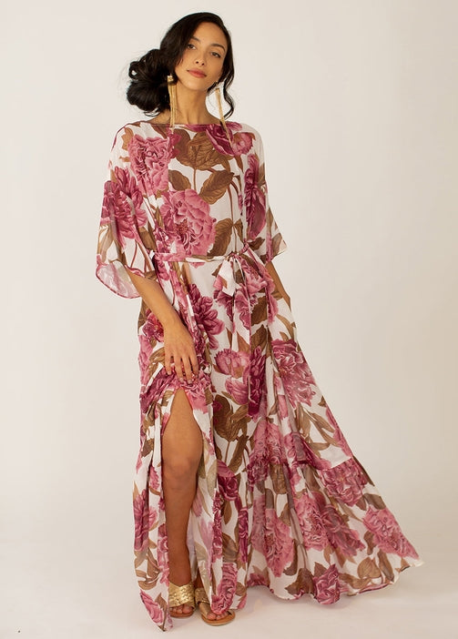 Severine Dress - Bougainvillea Floral