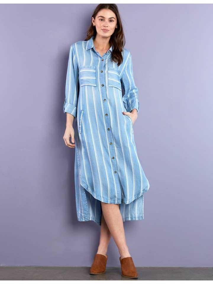 Flawless Shirtdress - Denim Stripe